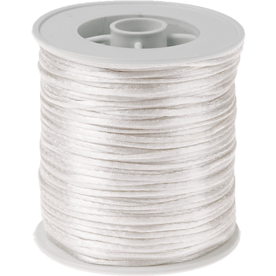 Cordoncino satinato bianco Kumihimo – 50 m