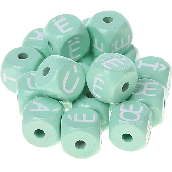 Dadi menta con lettere ad incavo 10 mm - Francese
