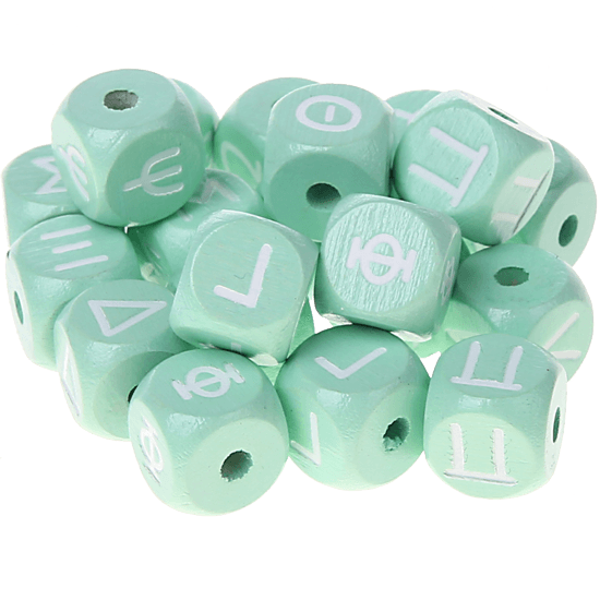 Dadi menta con lettere ad incavo 10 mm - Greco