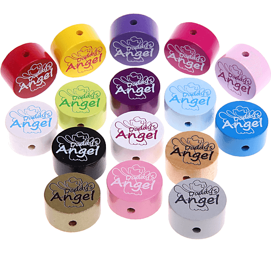 Perlina con motivo "daddy's angel"