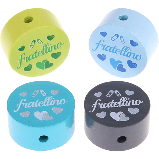 Motivperle "fratellino" (Italienisch)
