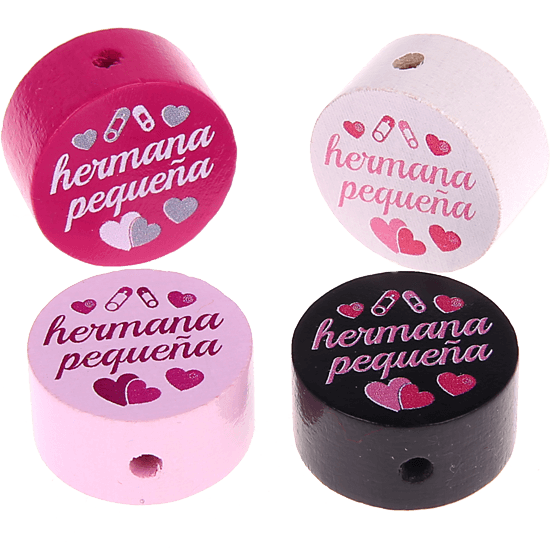 Motivperle "hermana pequeña" (Spanisch)