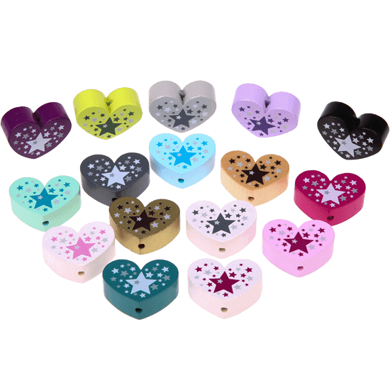 Perlina con motivo “Cuore con stelle”