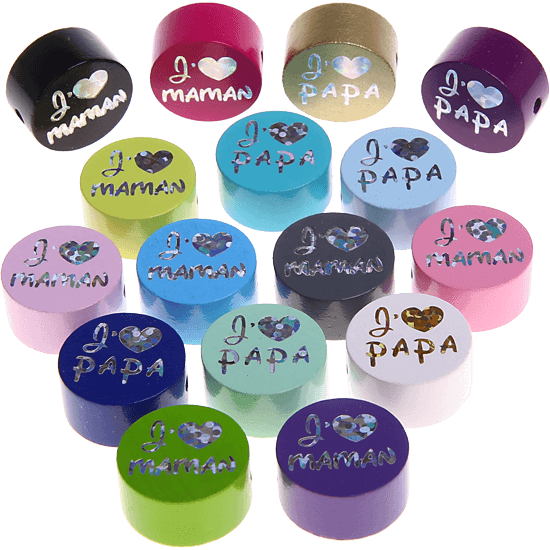 Motivperle "J'aime maman / papa"