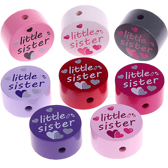 Perlina con motivo "little sister"