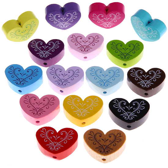 Perlina con motivo “Cuore a ghirigori”