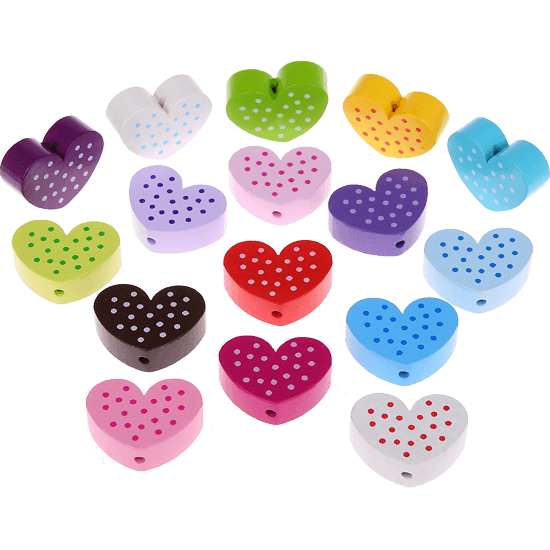 Perlina sagomata “Cuore a pois”