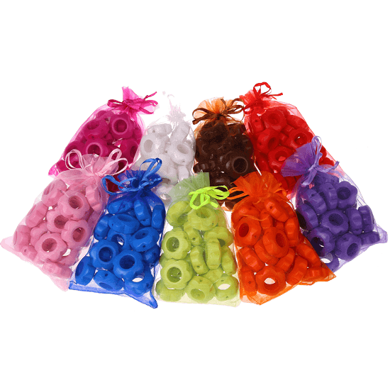 100 Sacchettini in organza assortiti 15cm x 10cm