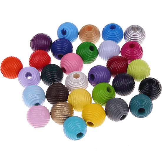 30 Perline rigate 10 mm