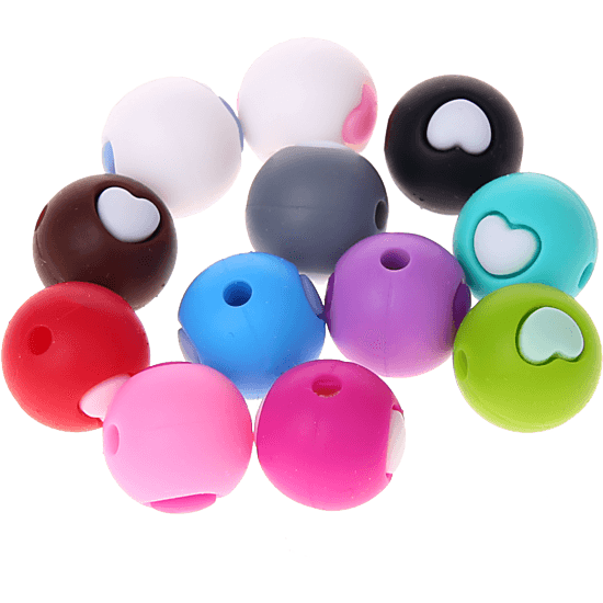 Distanziatori tondi in silicone -cuore- 12 mm