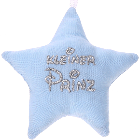 Stellina in tessuto con - Azzurro bambino - „Kleiner Prinz“