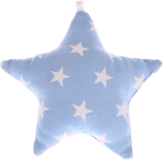 Stellina in tessuto a stelle – Azzurro bambino
