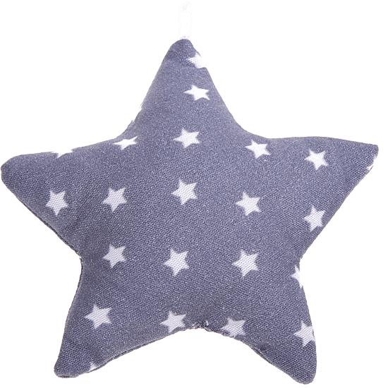 Stellina in tessuto a stelle – Grigio