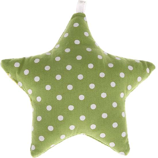 Stellina in tessuto a pois – Verde chiaro