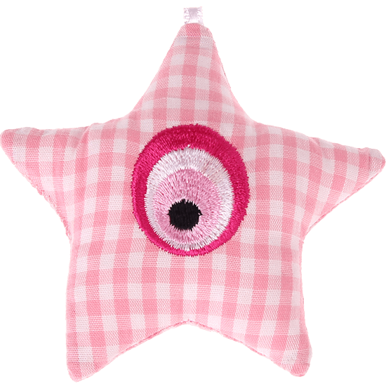 Stellina in tessuto con ''Occhio di Nazar'' – Rosa