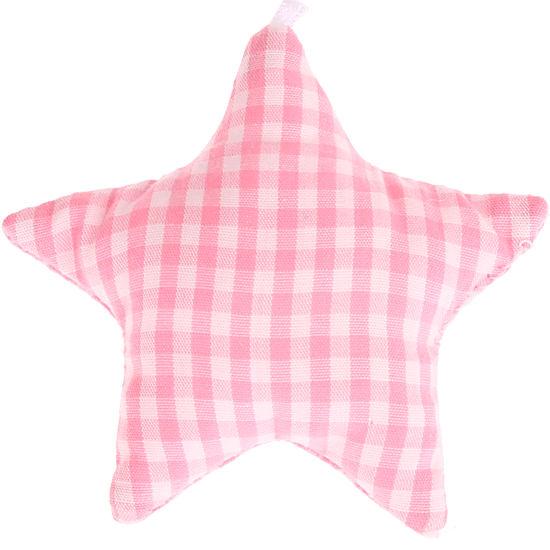Stellina in tessuto a scacchi – Rosa